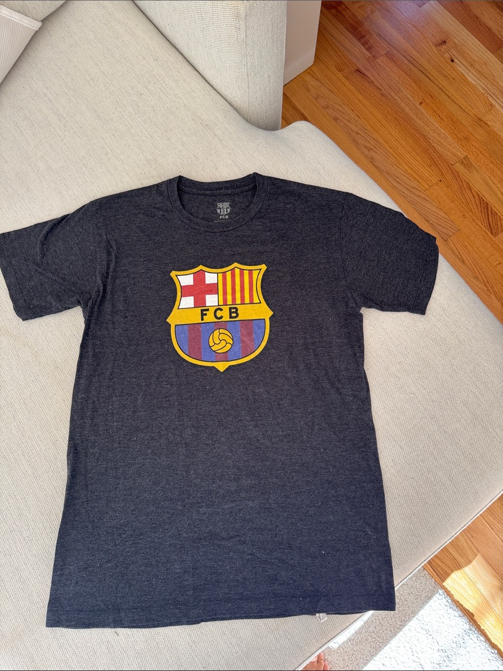FCB Barca Men's T-Shirt - Dark Gray